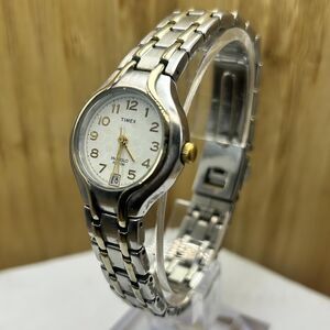 Vintage Ladies Timex Watch Small Gold Silver Gift Her Women Mom Sale Date